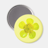 Aimant Fleur en beaming Buttercup - transparent. (Recto/Verso)