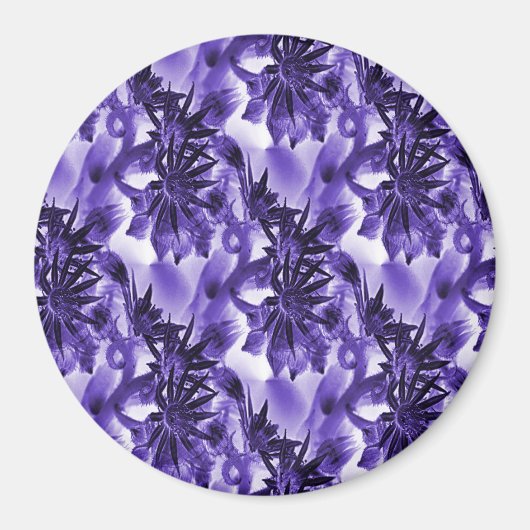 Aimant Fleur en violet... (Devant)