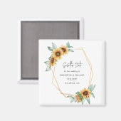 Aimant Fleur Florale Eucalyptus Mariage Enregistrer La Da (Recto/Verso)