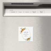 Aimant Fleur Florale Eucalyptus Mariage Enregistrer La Da (In Situ (Lave-vaisselle))