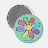 Aimant Fleur graphique COLORÉE JOUR sur n'importe quelle  (Recto/Verso)