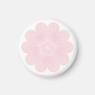 Aimant Fleur Graphique Rose Pâle Pastel