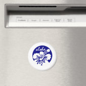 Aimant fleur Hawaii bleue (In Situ (Lave-vaisselle))