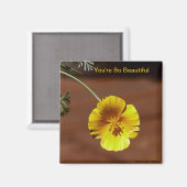 Aimant Fleur Jaune (Recto/Verso)