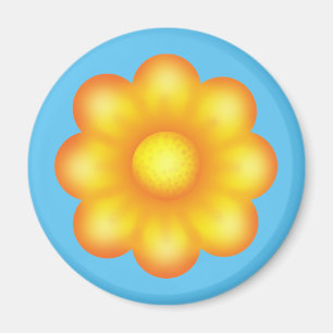 Aimant Fleur Jaune mignonne