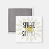 Aimant Fleur Jaune Sunshine (Recto/Verso)