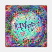Aimant Fleur Kindness Whimsical Colorful tendance amusant (Devant)