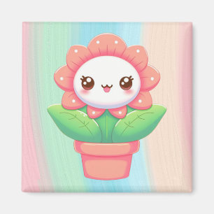 Aimant Fleur mignonne, capricieuse en pot