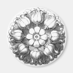 Aimant Fleur moderne vintage de tulipe