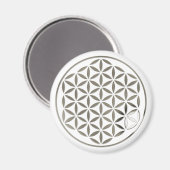 Aimant Fleur Of Life 1 - Timbre en argent (Recto/Verso)