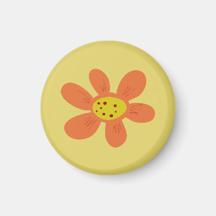 Aimant Fleur Orange