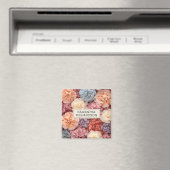 Aimant Fleur personnalisée rose (In Situ (Lave-vaisselle))
