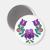 Aimant Fleur populaire hongroise (Recto/Verso)