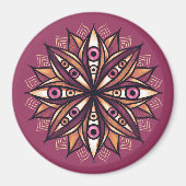 Aimant Fleur psychédélique avec yeux Déplaisants trippant (Devant)