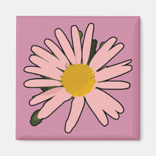 Aimant Fleur rose