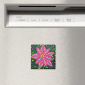 Aimant Fleur rose Artsy (In Situ (Lave-vaisselle))
