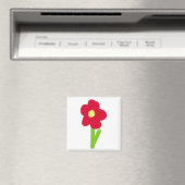 Aimant Fleur rose chaude 2 (In Situ (Lave-vaisselle))