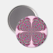 Aimant Fleur rose fusha (Recto/Verso)