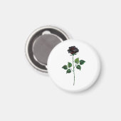 Aimant Fleur rose noire (Recto/Verso)