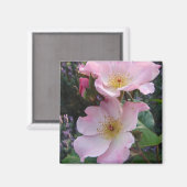 Aimant Fleur Rose rose (Recto/Verso)