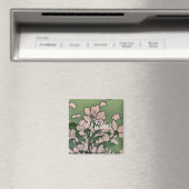 Aimant Fleur rose verte  (In Situ (Lave-vaisselle))