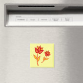 Aimant Fleur rouge (In Situ (Lave-vaisselle))