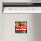 Aimant Fleur rouge Bee Happy (In Situ (Lave-vaisselle))