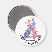 Aimant Fleur Ruban SIDS SENSIBILISATION T-shirts & cadeau (Recto/Verso)