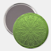 Aimant Fleur satin verte..... (Recto/Verso)