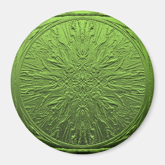 Aimant Fleur satin verte..... (Devant)