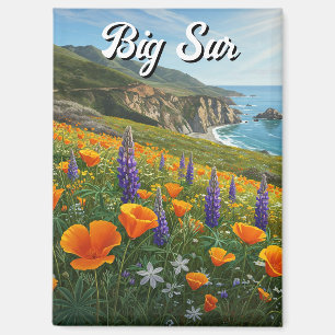 Aimant Fleur sauvage Big Sur California Travel