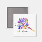 Aimant Fleur sauvage d'Alaska (Recto/Verso)