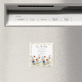 Aimant Fleur sauvage Enregistrer La Date (In Situ (Lave-vaisselle))