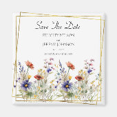 Aimant Fleur sauvage Enregistrer La Date (Devant)