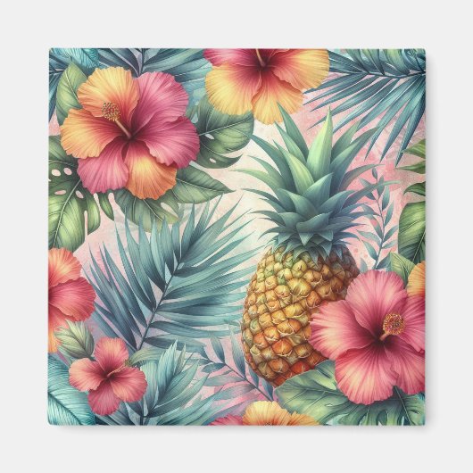 Aimant Fleur tropicale (Devant)