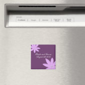 Aimant Fleur Violette Enregistrer la Date (In Situ (Lave-vaisselle))
