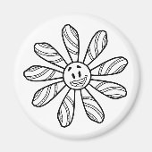 Aimant Fleur visage souriant (Devant)