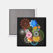 Aimant Fleurs (Recto/Verso)