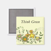 Aimant Fleurs Abstraites (Recto/Verso)