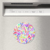 Aimant Fleurs abstraites jolies et colorées motifs (In Situ (Lave-vaisselle))