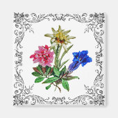 Aimant Fleurs alpines (Devant)