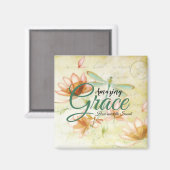 Aimant Fleurs Amazing Grace et libellule (Recto/Verso)