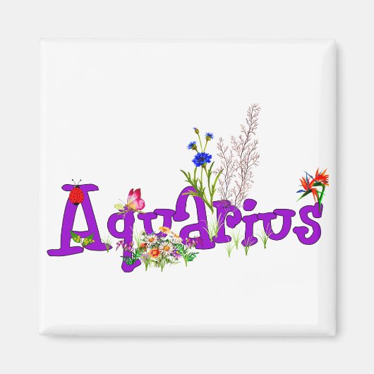 Aimant Fleurs Aquarius (Devant)