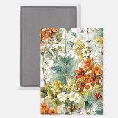 Aimant Fleurs art nature (Recto/Verso)