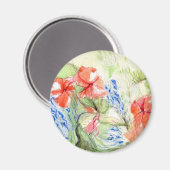 Aimant Fleurs Balsam et Lobelia (Recto/Verso)