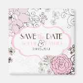 Aimant Fleurs blanches blanches blanches blanches sauvez  (Devant)