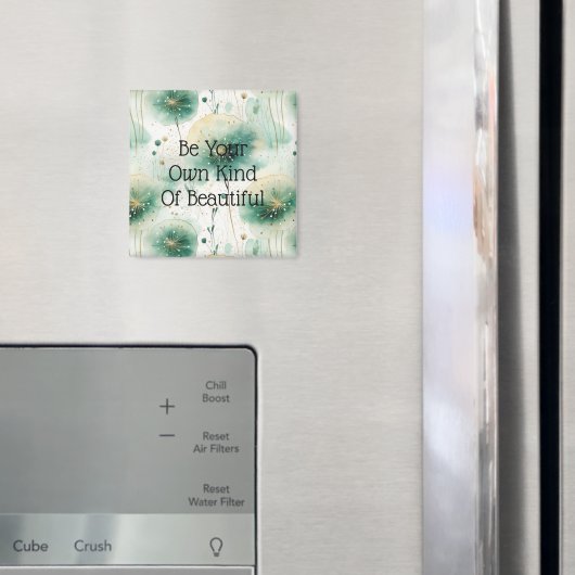 Aimant Fleurs blanches vertes (In situ (réfrigérateur))