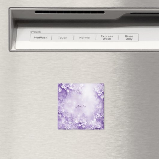 Aimant Fleurs Blanches Violettes (In Situ (Lave-vaisselle))