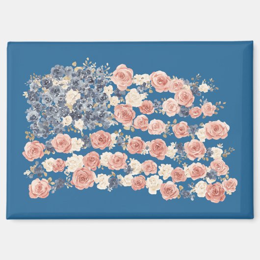Aimant Fleurs Bleu Blanc Rouge (Recto)