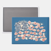Aimant Fleurs Bleu Blanc Rouge (Recto/Verso)